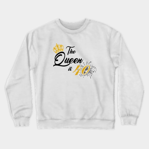 40th Birthday Gift For Women. Perfect present for mom mother dad father friend him or her Crewneck Sweatshirt by SerenityByAlex